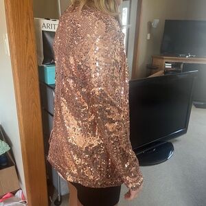 Sequin Rose Gold Women's Top